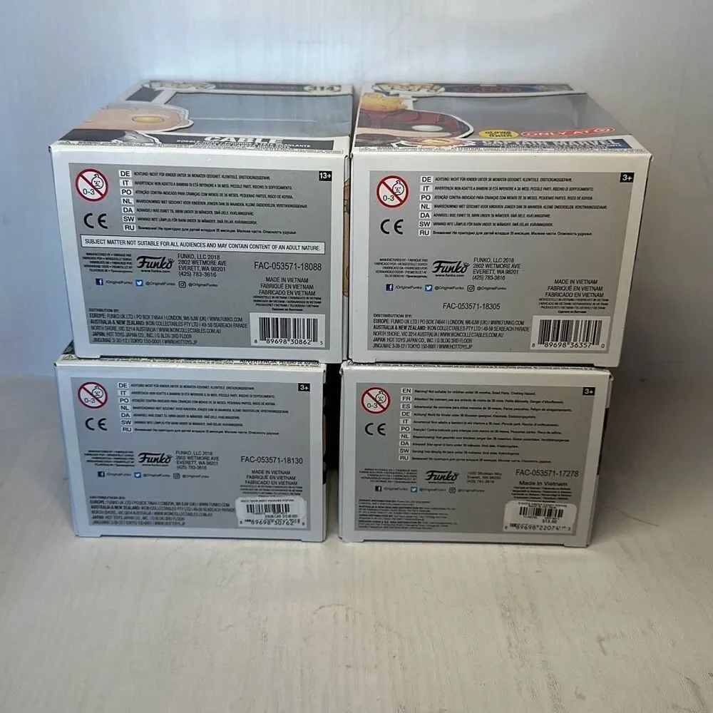 Funko Pop! Marvel 264 Groot #336 Valkyrie #314 Cable #433 Captain Marvel set of‎